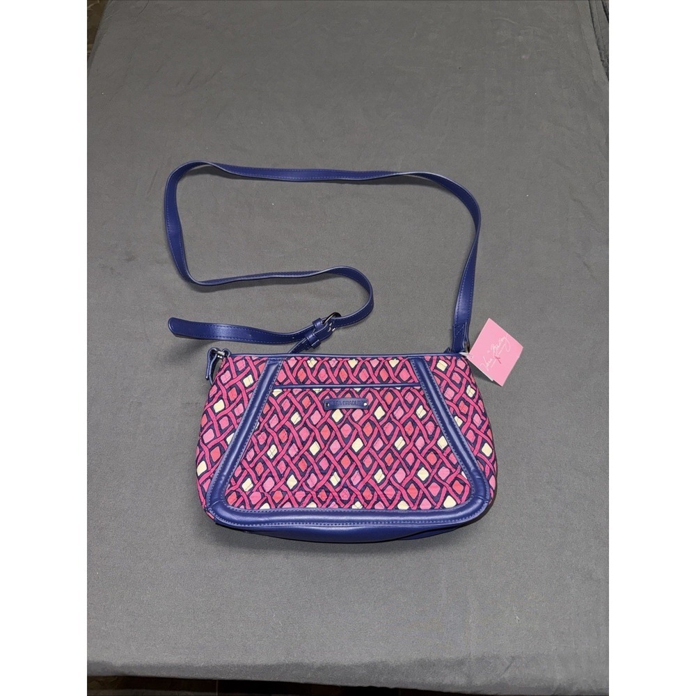Vera Bradley Crossbody Bag Pink Diamonds Trimmed Trapeze Katalina NWT